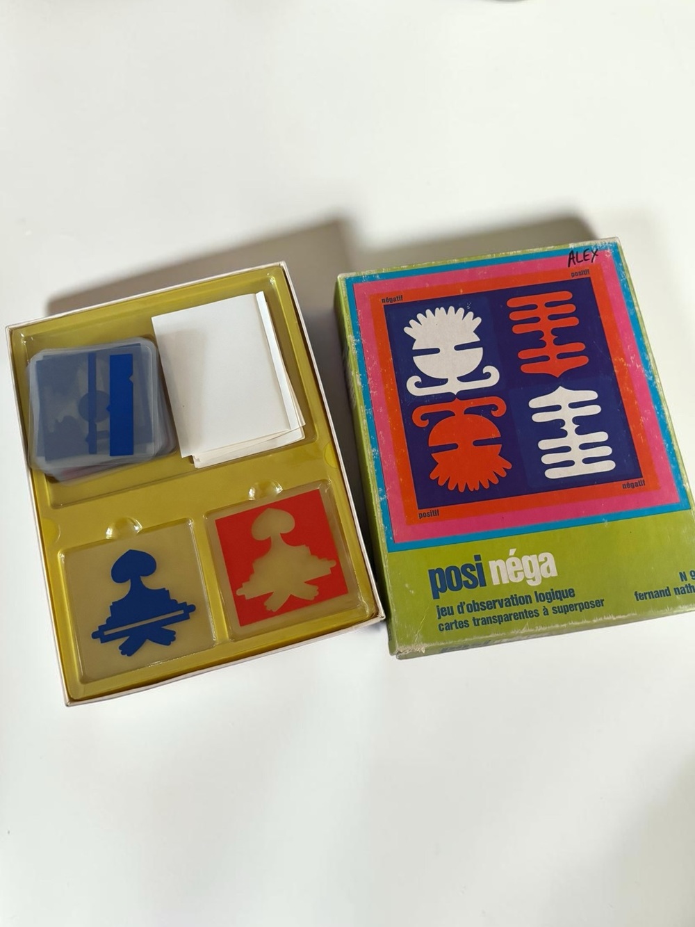 Vintage Posi Néga No 95 Fernand Nathan French Logic Card Game Incomplete